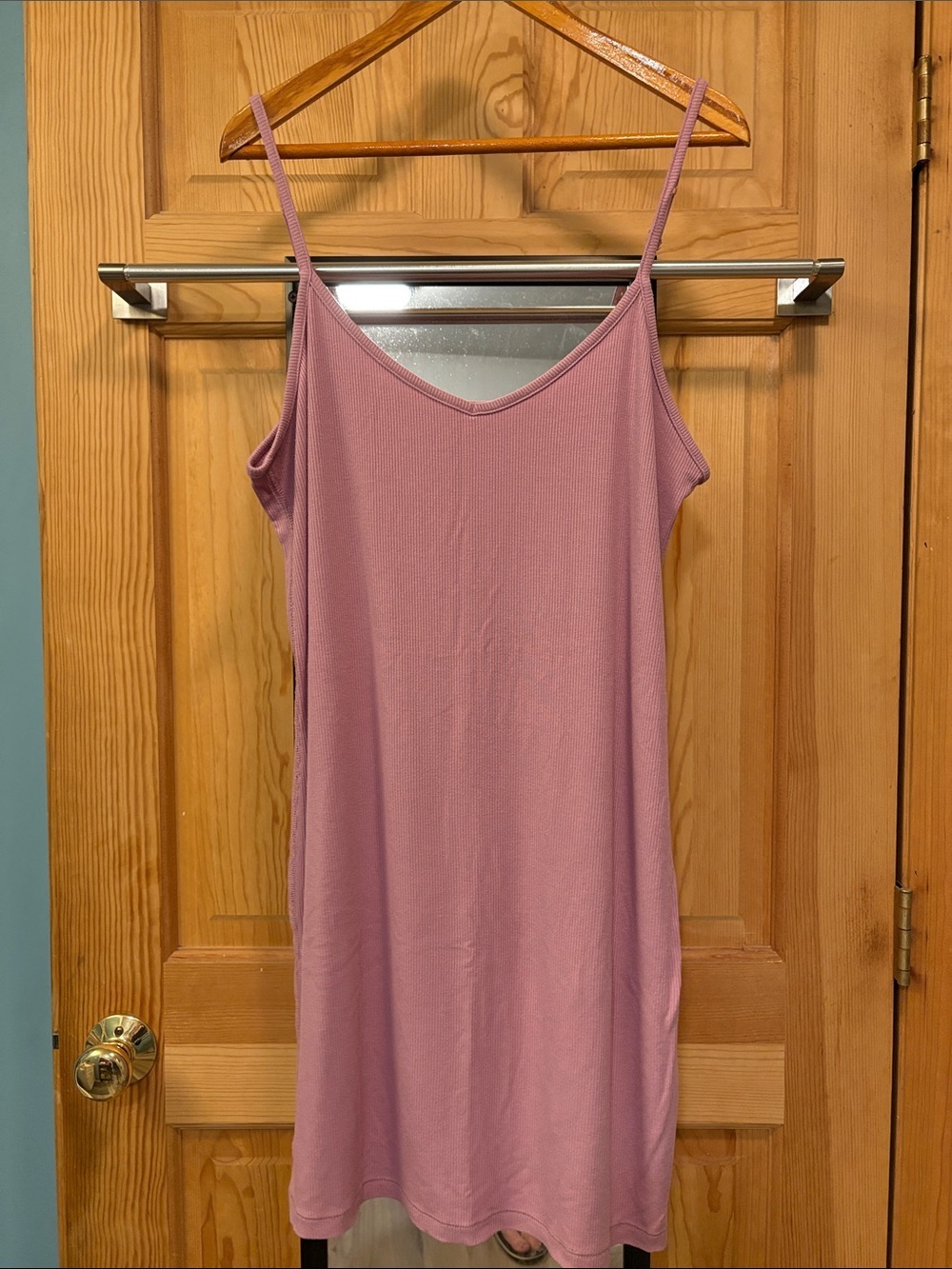 Deep Blush Ajustable Thin Strap Night Gown